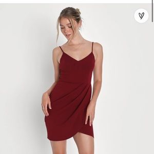Lulus Forever your girl wine red bodycon dress (from lulus) NWT